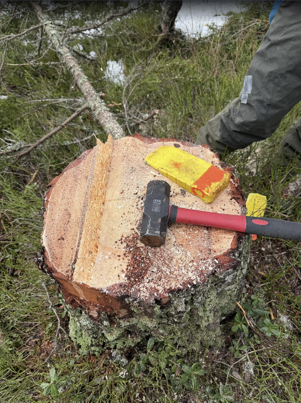 Arbeidsbilde fra oppdraget til Jostein Tvedten